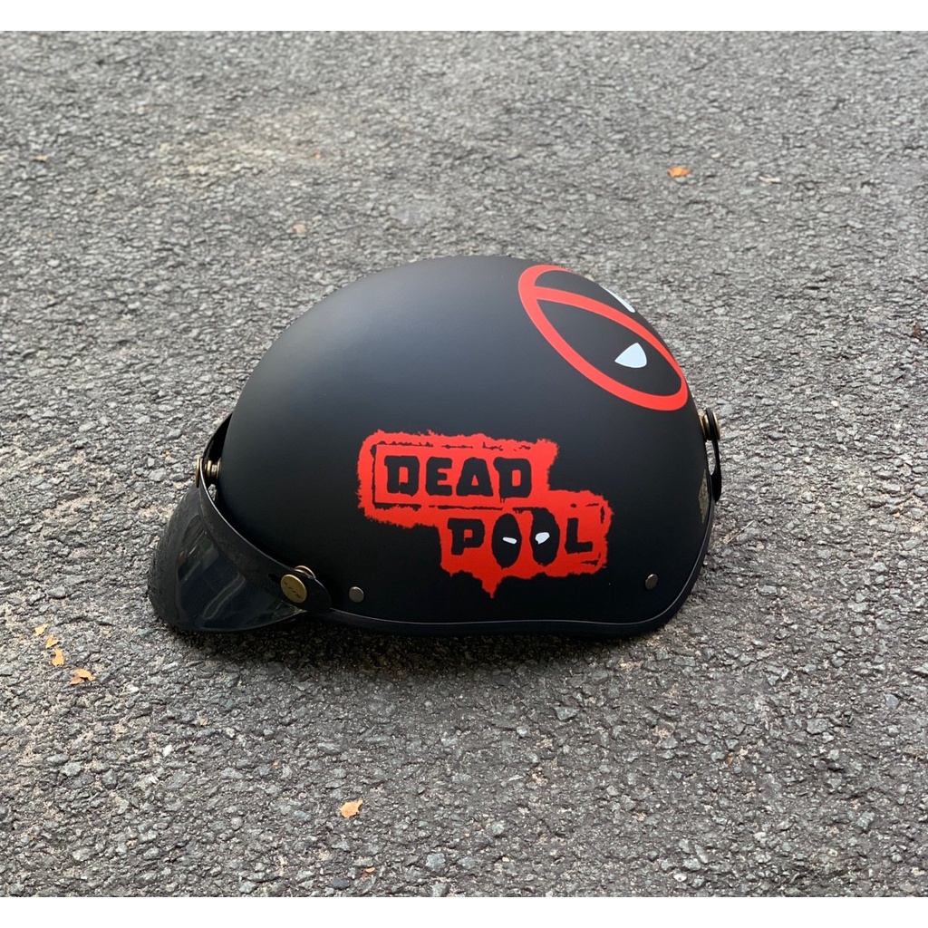 Mũ Bảo Hiểm nửa đầu SRT - Nón Bảo Hiểm Đi Phượt Nửa Đầu Kèm Kính UV 400