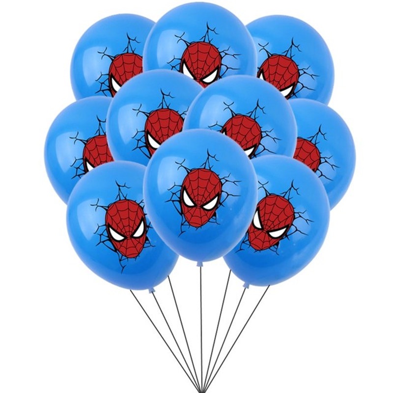 DISNEY Set 10 Bong Bóng Cao Su In Hình Các Nhân Vật Siêu Anh Hùng Marvel