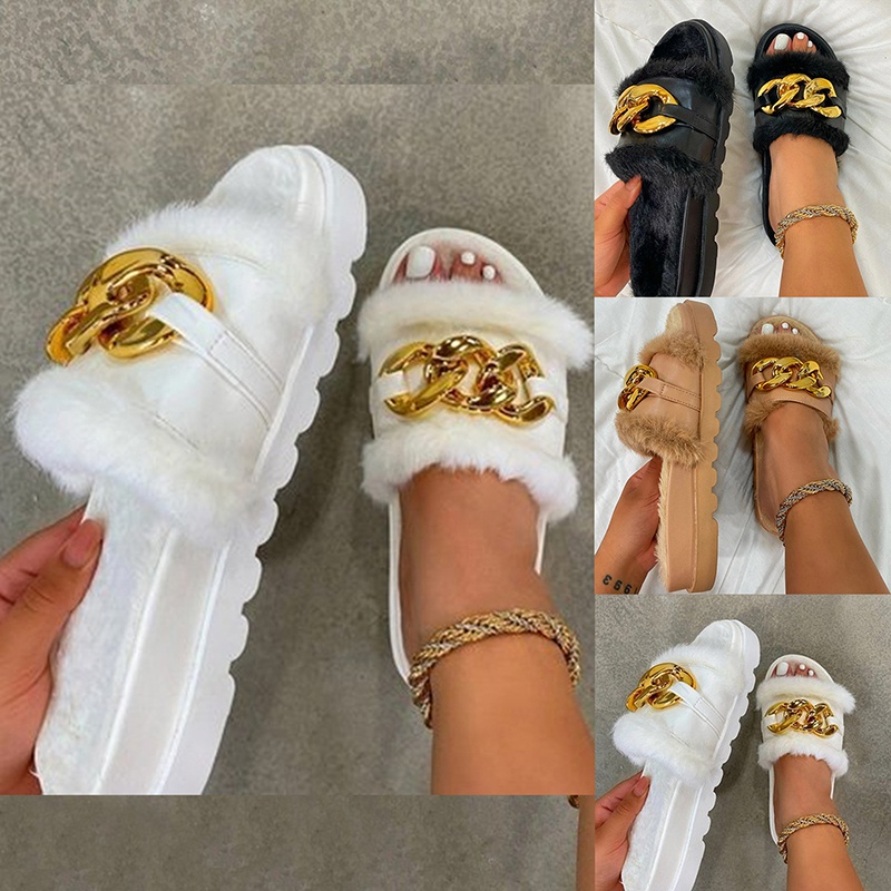 Dép Bông Đi Trong Nhà Mũi Tròn Thời Trang Nữ Tính