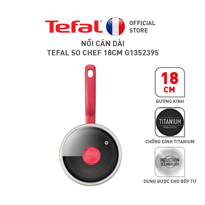 [Mã LIFEHL25 giảm 10% đơn 350K] Nồi cán dài - quánh Tefal So Chef 18cm