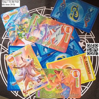 1459 Thẻ Bài Pokemon nhựa dẻo PVC ngẫu nhiên (CAM KẾT KHÔNG TRÙNG) TẶNG 1 lá đặt biệt khi mua 20 lá