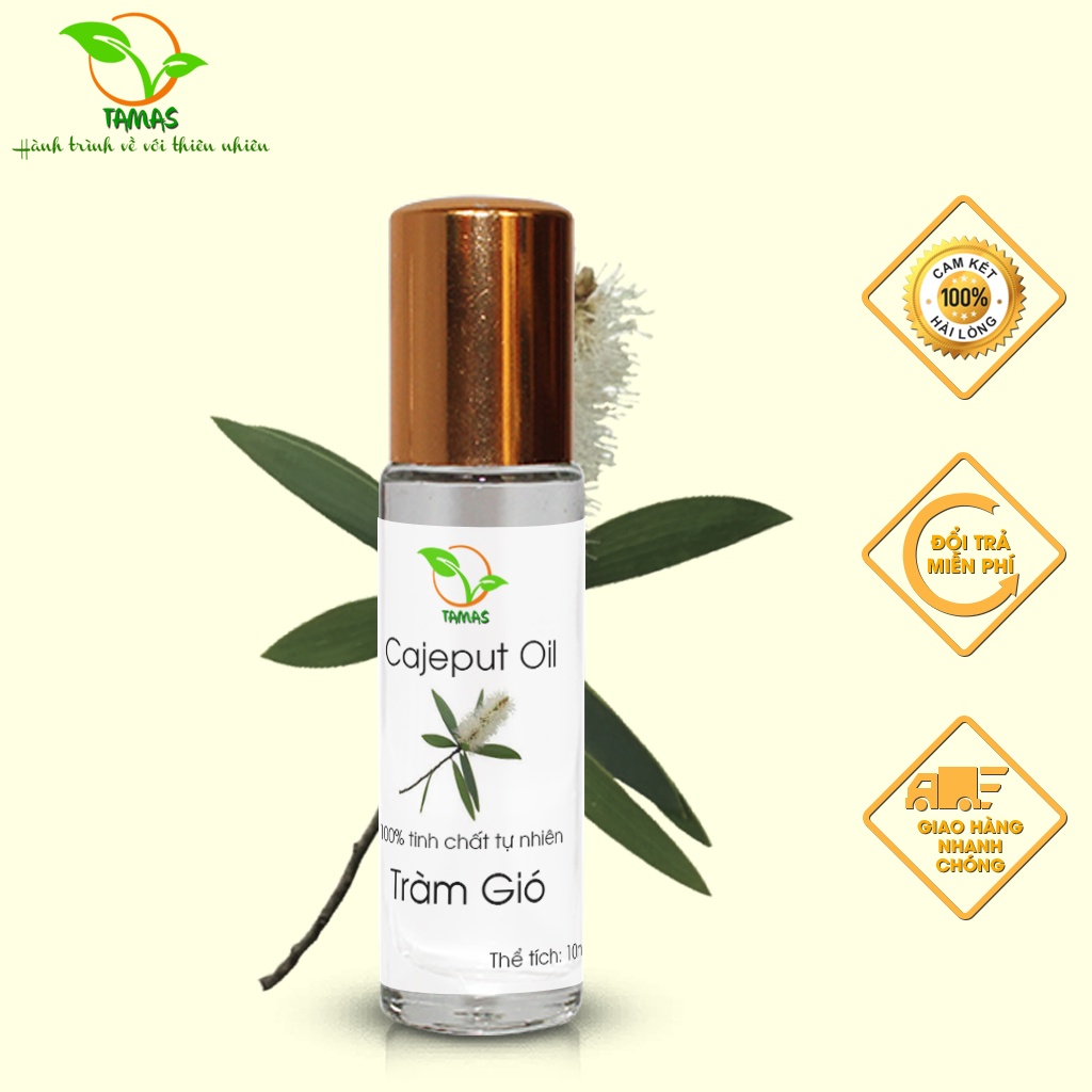 Tinh dầu tràm gió nguyên chất TAMAS 10ml, khử khuẩn, làm ấm cơ thể, xua đuổi côn trùng