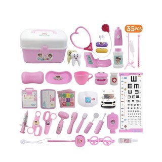 Set đồ chơi 35 món cho bé gái tập làm bác sĩ