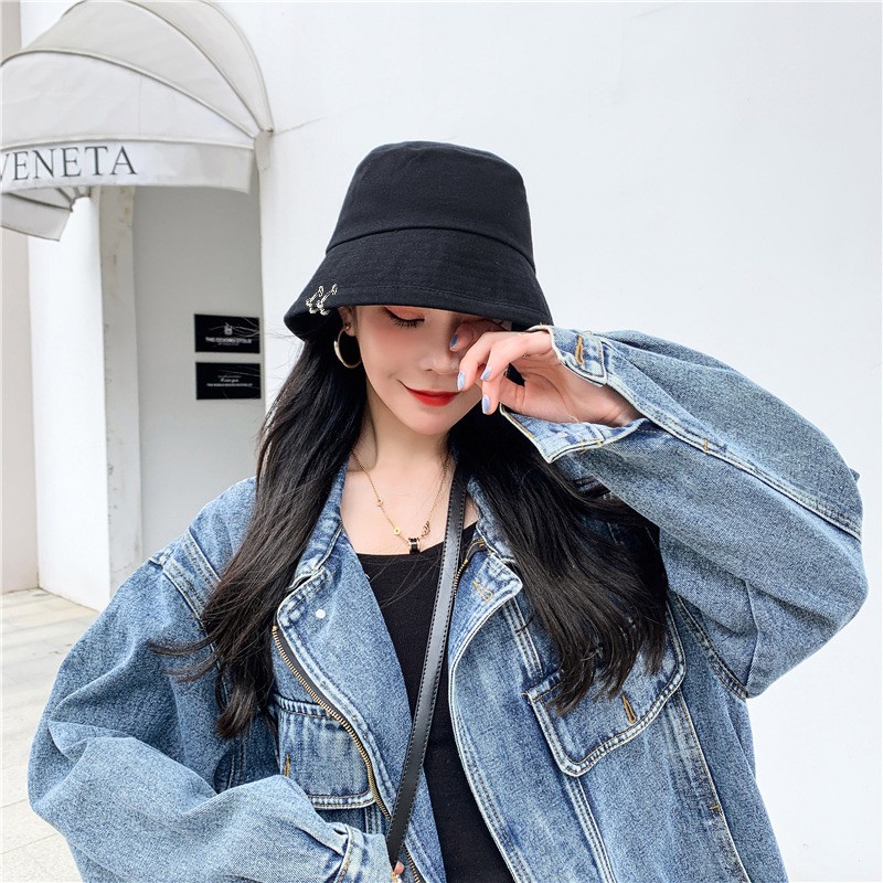 Nón Vành StreetStyle Chất Dày Phối Khoen Phong Cách Hàn