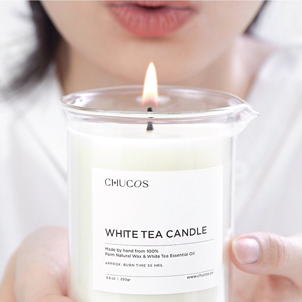 Nến Thơm Trà Trắng White Tea Candle Chucos 250gr