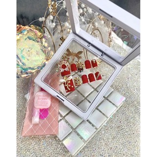 [Nails Box] Móng úp giả thiết kế móng chân đỏ nhám