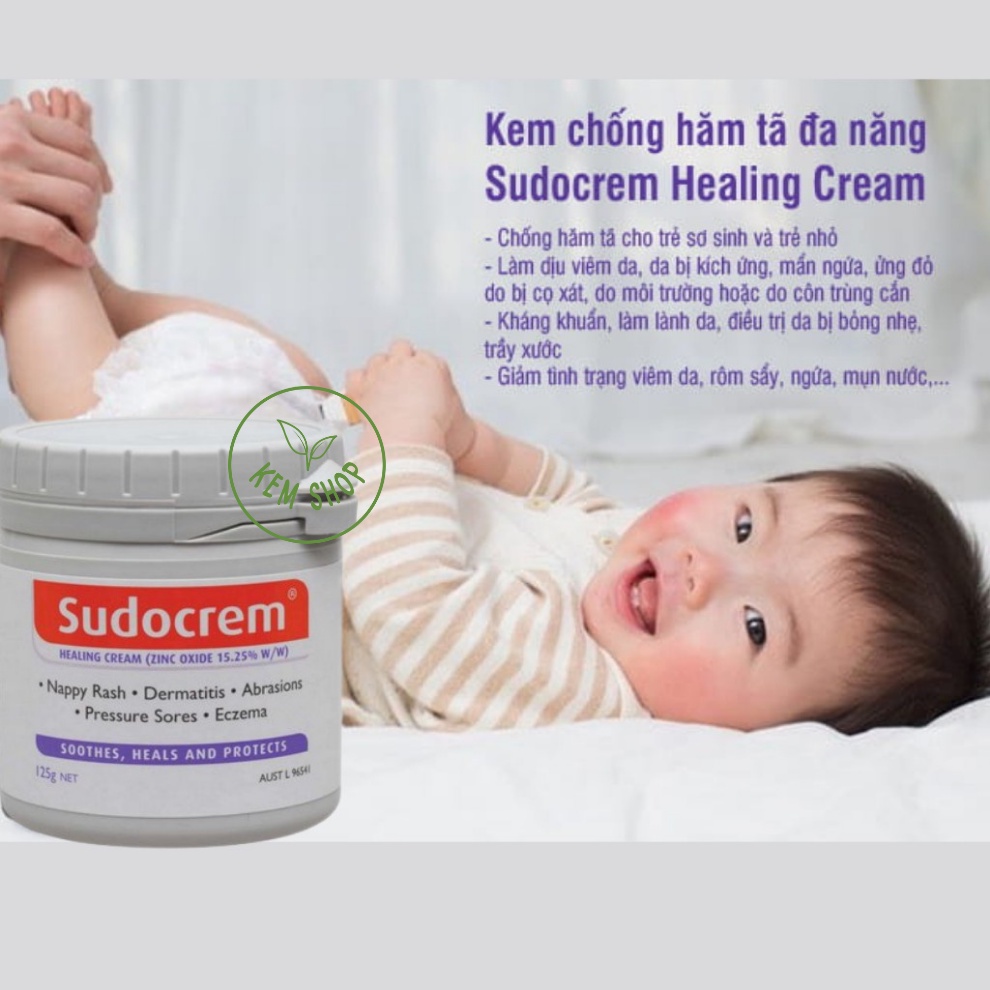 Kem hăm Sudocrem hàng  Anh hộp 60g, Kem hăm cho bé từ sơ sinh, an toàn, khô thoáng