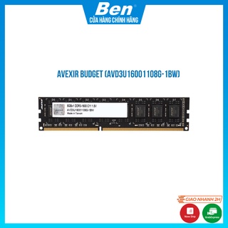 Bộ nhớ trong máy tính để bàn AVEXIR Budget (AVD3U16001108G-1BW) 8GB (1x8GB) DDR3 1600Mhz