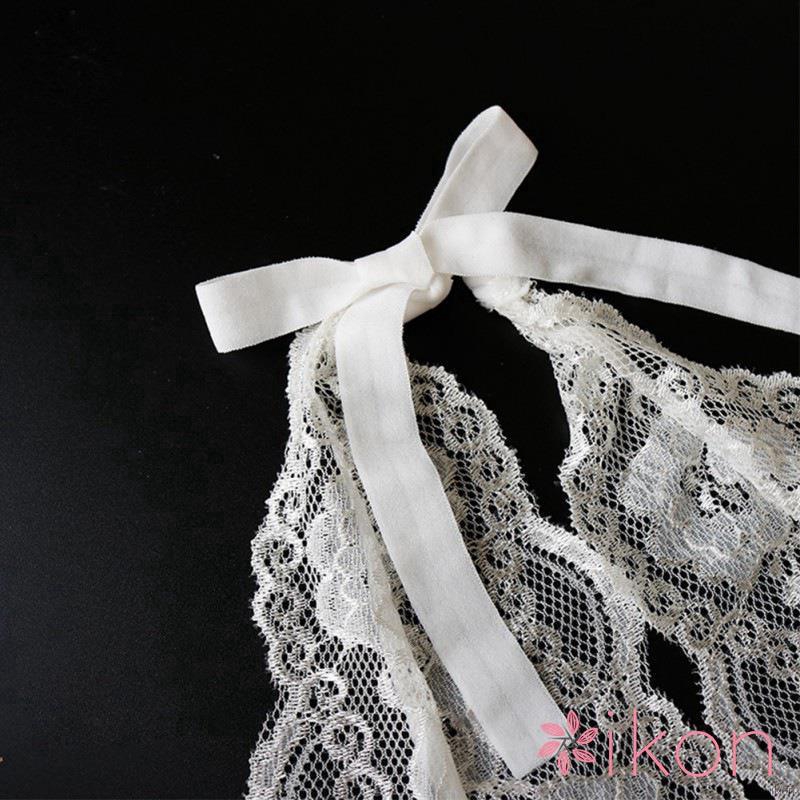 Đồ ngủ ren áo liền quần dây sát nách thiết kế cổ chữ V quyến rũ