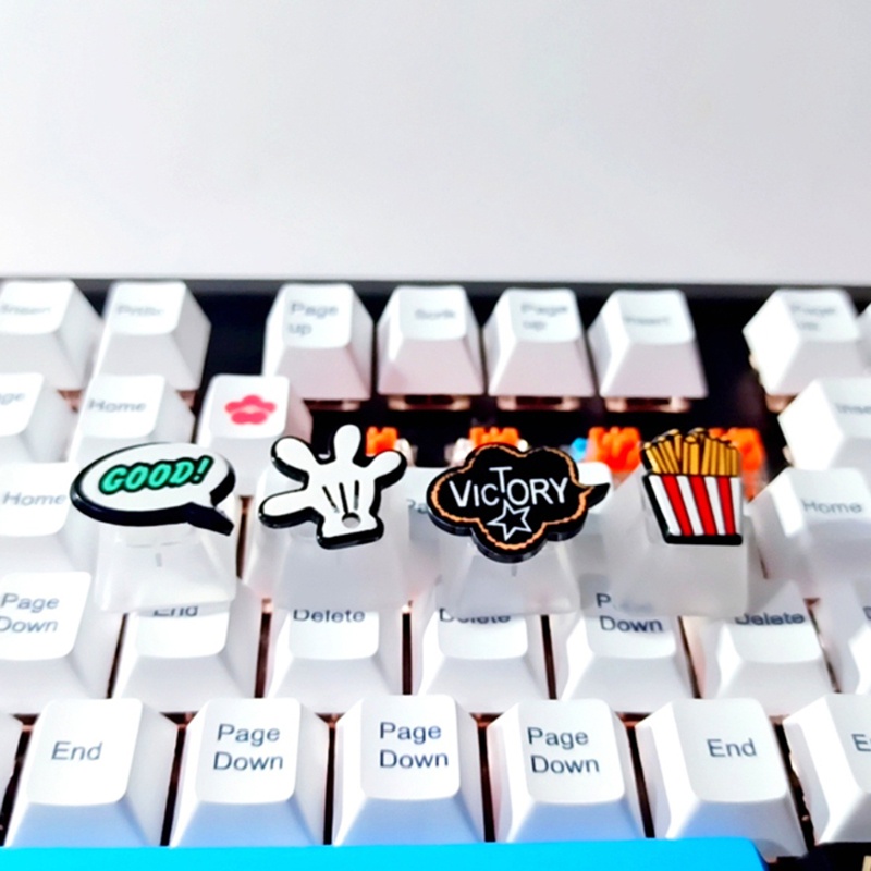 Bộ 4 Nút Bàn Phím Cơ OEM R4 Bằng ABS Trong Mờ Siêu Bền