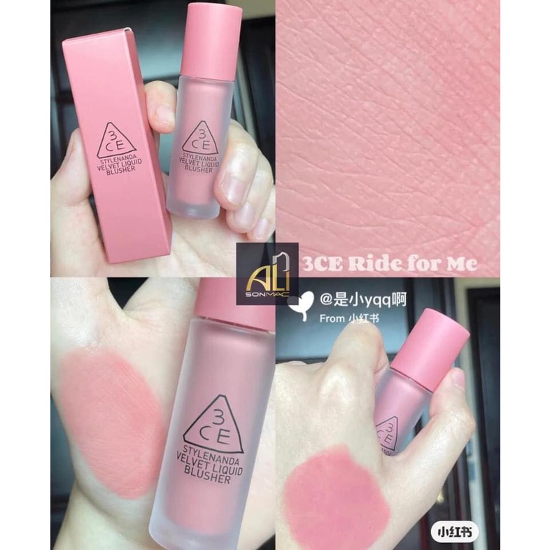 Phấn Má Hồng Dạng Kem 3CE Velvet Liquid Blusher