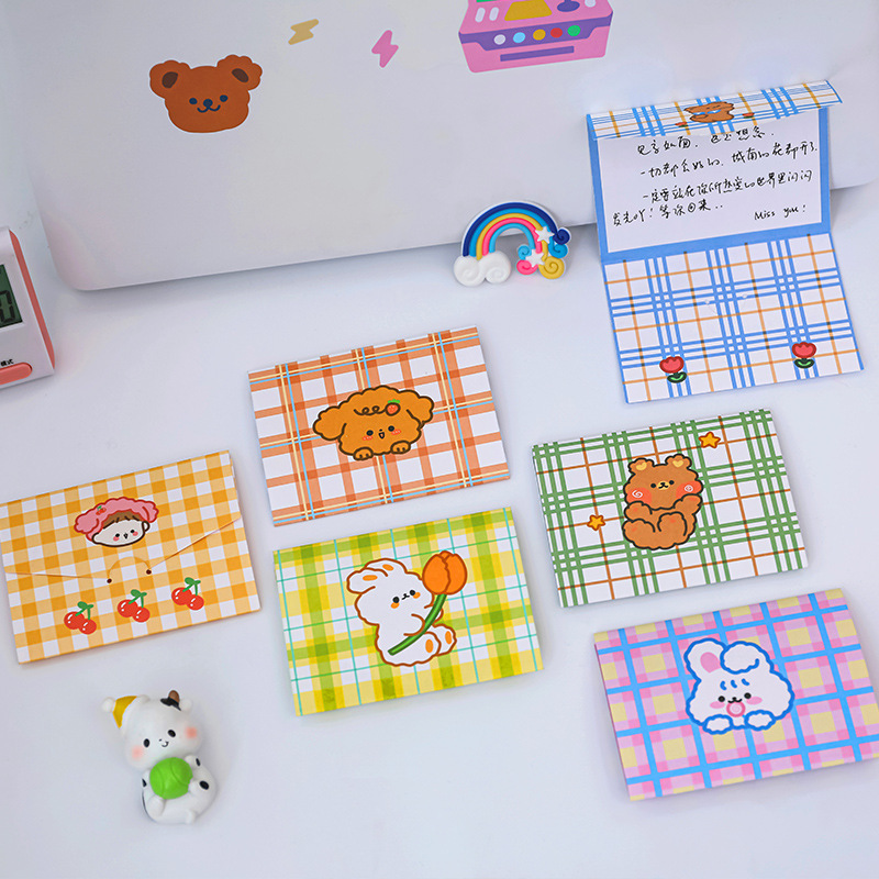 Thiệp Chúc Mừng Sinh Nhật In Hình Gấu Hoạt Hình Dễ Thương Kèm Phong Bì