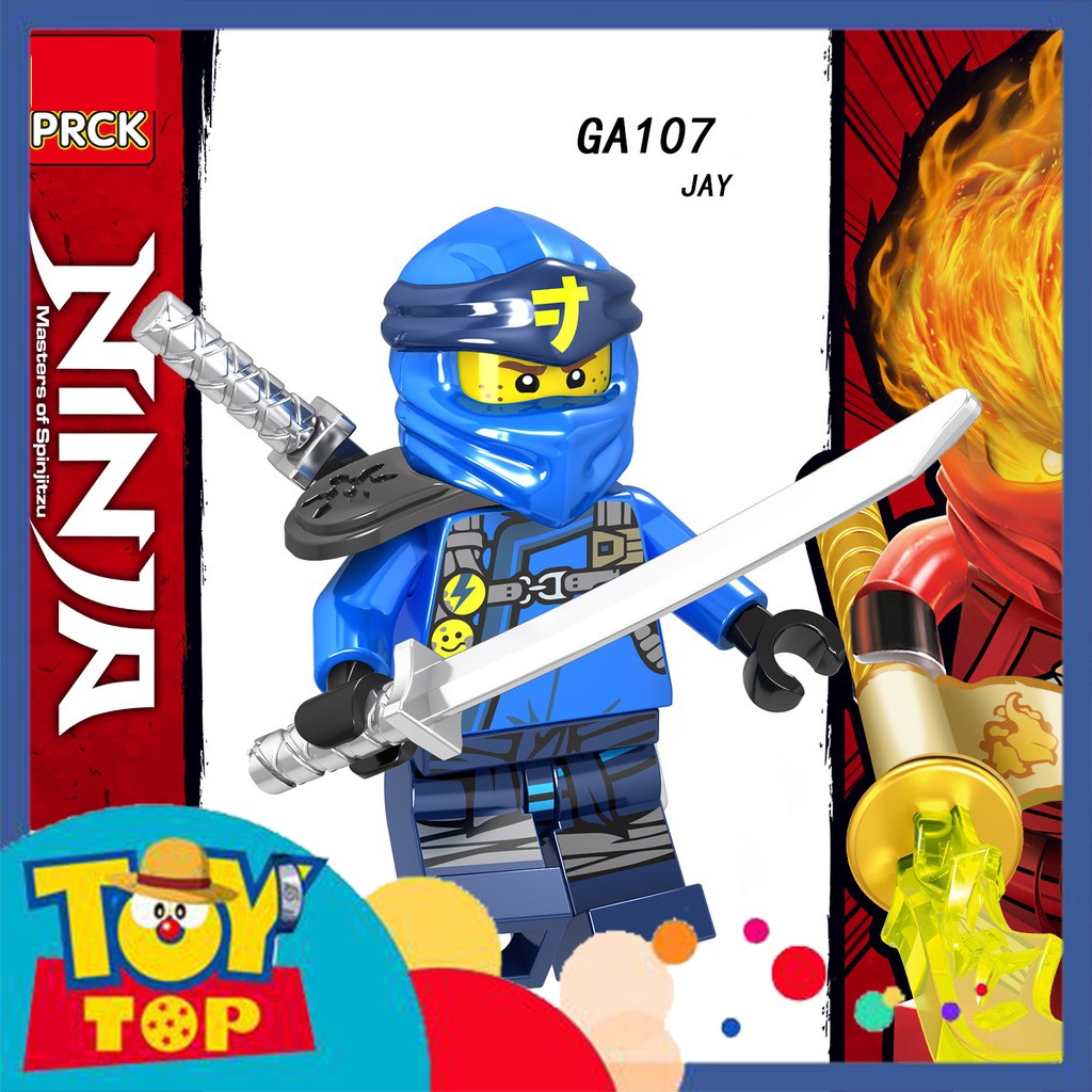 Đồ chơi lắp ghép Ninja : Minifigure ninja season 11 nhân vật ay Jane Kai Lloyd Wu Nya Cole GA107 - GA114