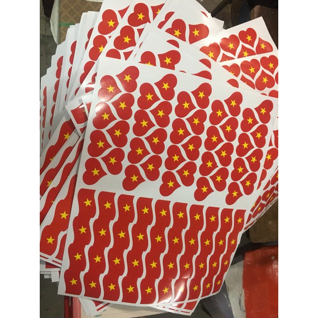 80 Sticker dán mặt sticker cờ đỏ sao vàng- COMBO 1 tờ 80 hình dán- SỈ/ BUÔN GIÁ RẺ HBB | BigBuy360 - bigbuy360.vn