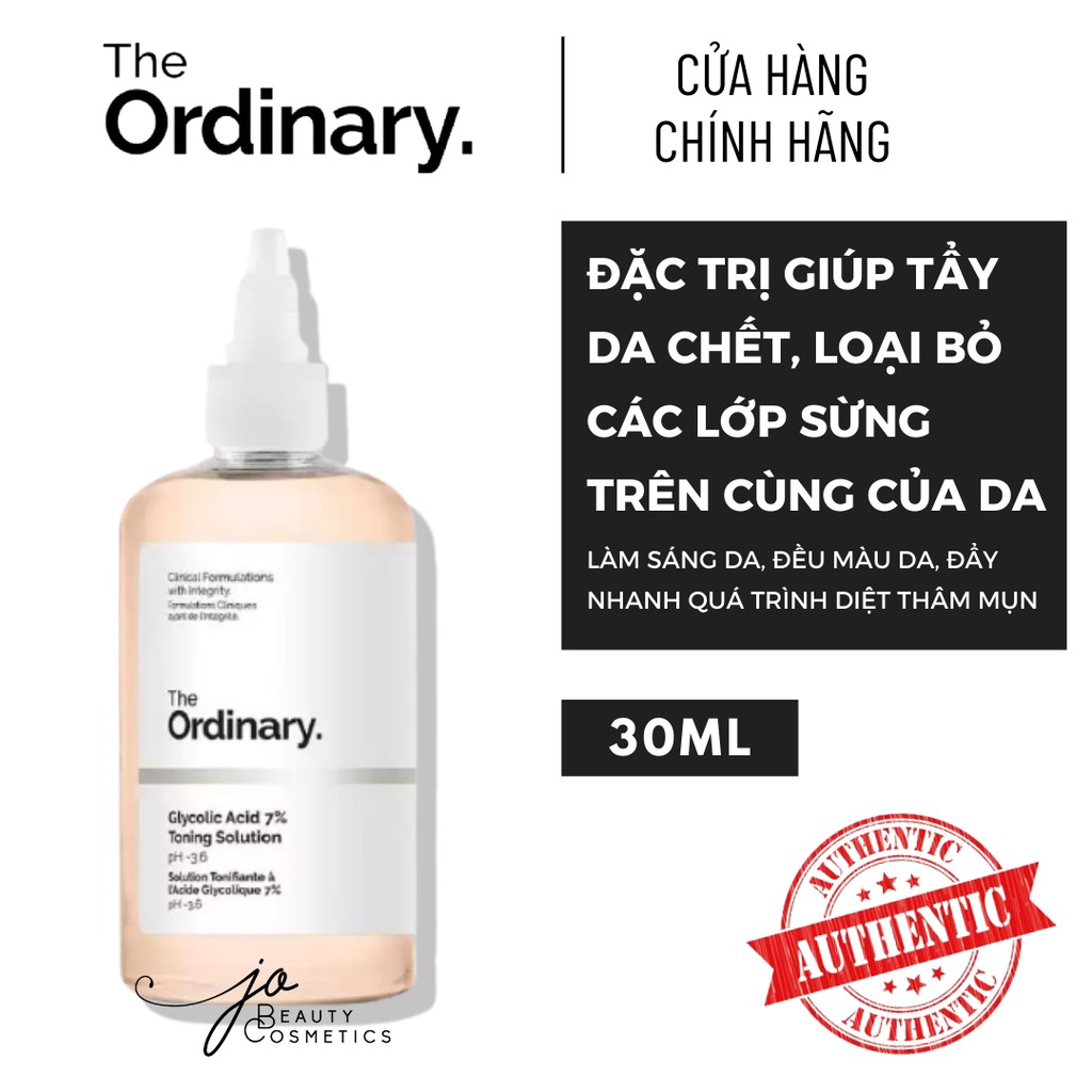 Nước hoa hồng The Ordinary ✨TẨY TẾ BÀO CHẾT HÓA HỌC ✨ Glycolic Acid 7% Toning Solution 240ml