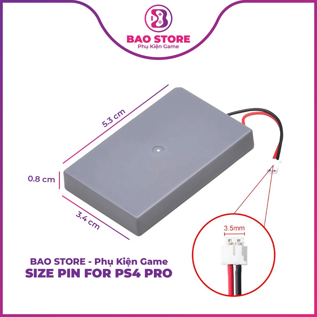 Pin Luckyx cho tay cầm chơi game Ps4 kèm cáp sạc Usb l 3.7v 2000mah