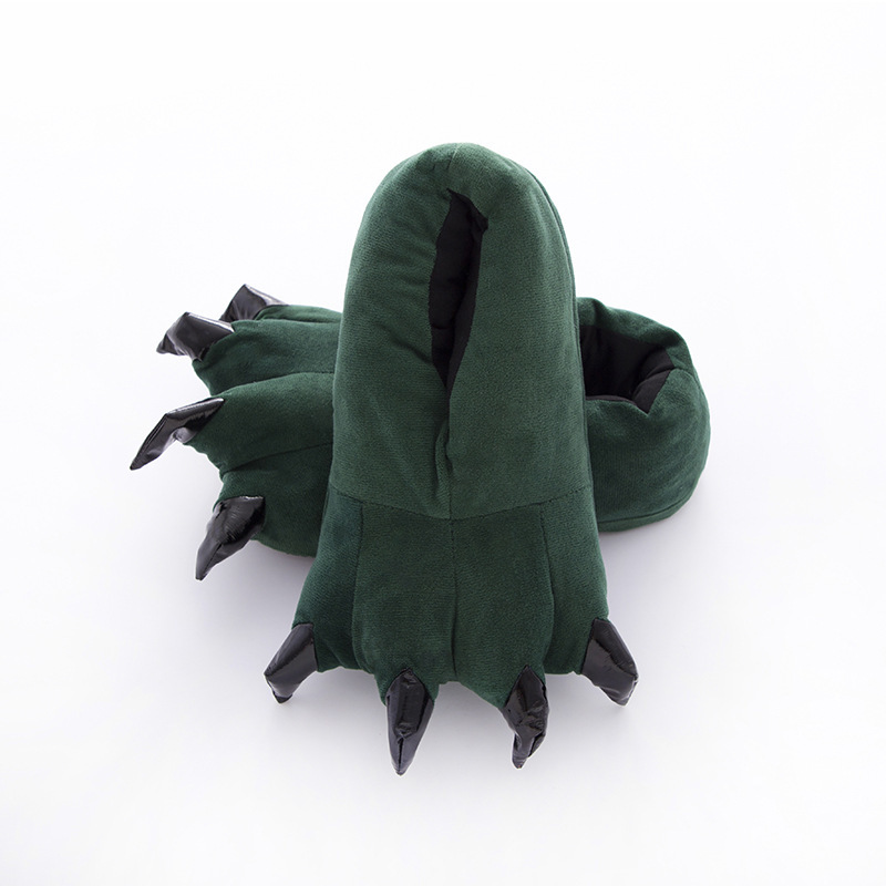 Dép bông đi trong nhà thiết kế hình chân khủng long đẹp mắt