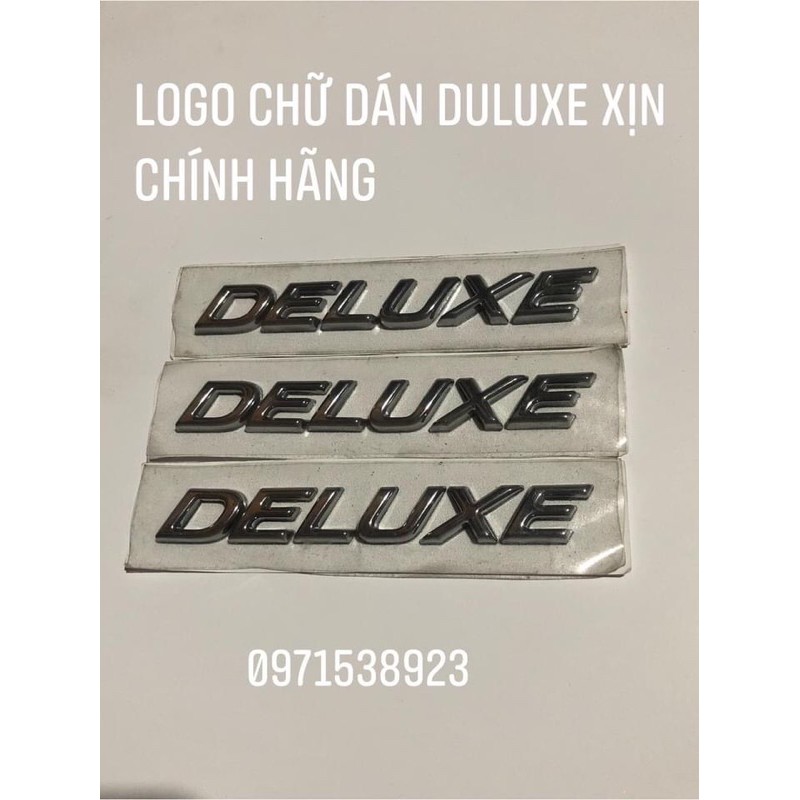Tem chữ dán đuôi xe LUXURY, DELUXE, SI xịn chính hãng