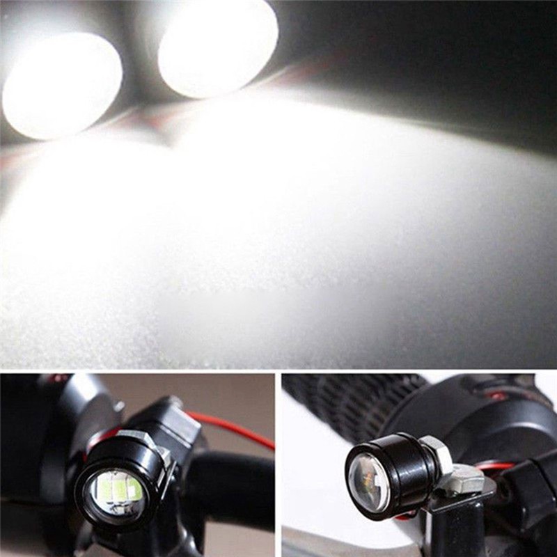 Bộ 2 đèn pha LED gắn xe máy hỗ trợ giữ an toàn