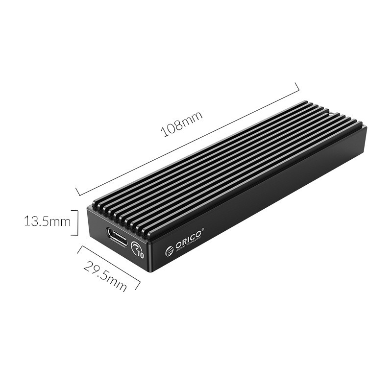 [Mã 254ELSALE giảm 7% đơn 300K] Hộp ổ cứng ORICO M2PV-C3-BK (ĐEN) SSD ORICO NVME M.2 Tốc độ 10Gbps - Hàng Chính Hãng