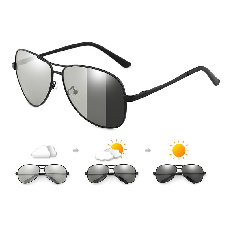 Kính Mát Phân Cực Thay Đổi Màu Sắc Theo Phong Cách Vintage Cho Nam Zdv4 | BigBuy360 - bigbuy360.vn