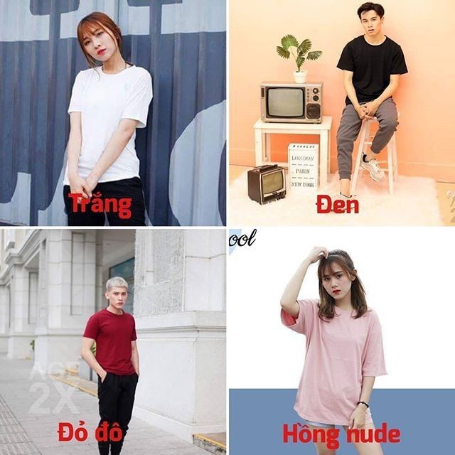 ÁO THUN TRƠN, ĐỐM NAM NỮ #AGE2X NHIỀU MÀU (Các Màu Từ 09 Đến 16) | BigBuy360 - bigbuy360.vn