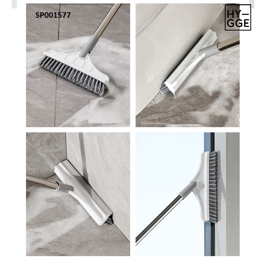 Chổi Cọ Nhà Tắm Cọ Sàn Gạt Nước Lau Kính Cán Dài 2 in 1 Đa Năng