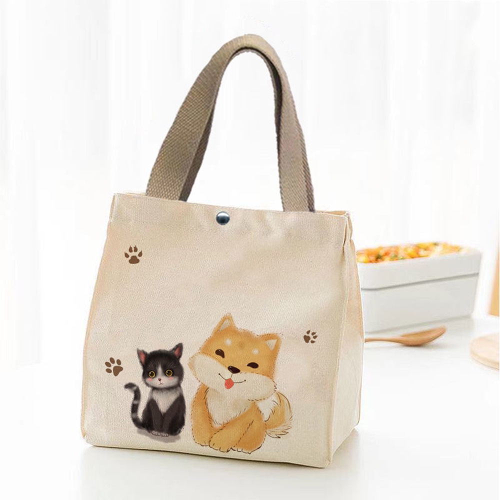 Túi đựng hộp cơm trưa ONUOBAO bằng vải canvas cách nhiệt sức chứa lớn tiện dụng