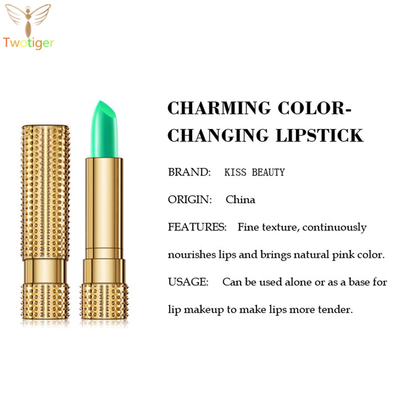 [t] Aloe Vera Color Changing Lipstick Moisturizing Nature Lip Balm Long Lasting Nourish Lips Care Makeup