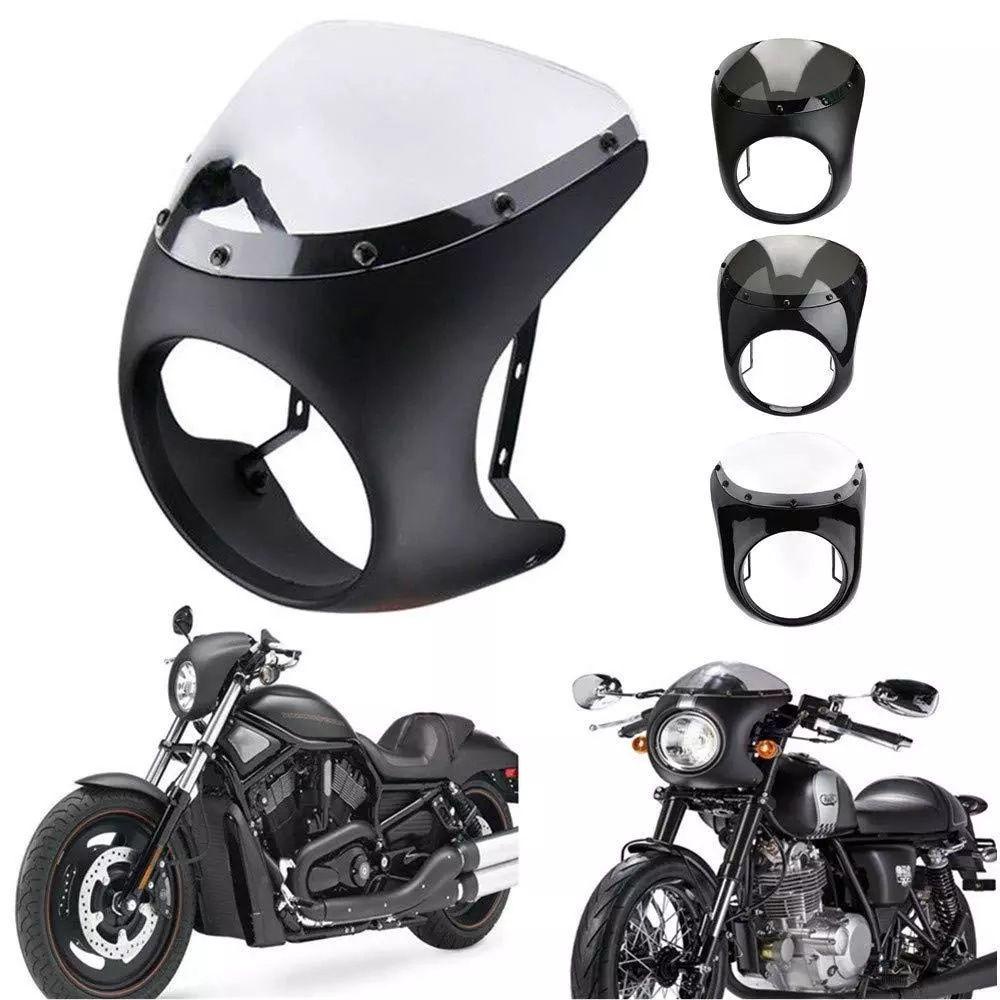 Chụp Đèn Chắn Gió 7inch Phong Cách Retro Cho Xe Mô Tô