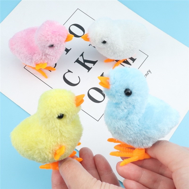 B012-Đồ Chơi Cho Chó Mèo Con Gà Chạy Cót Lật Đật