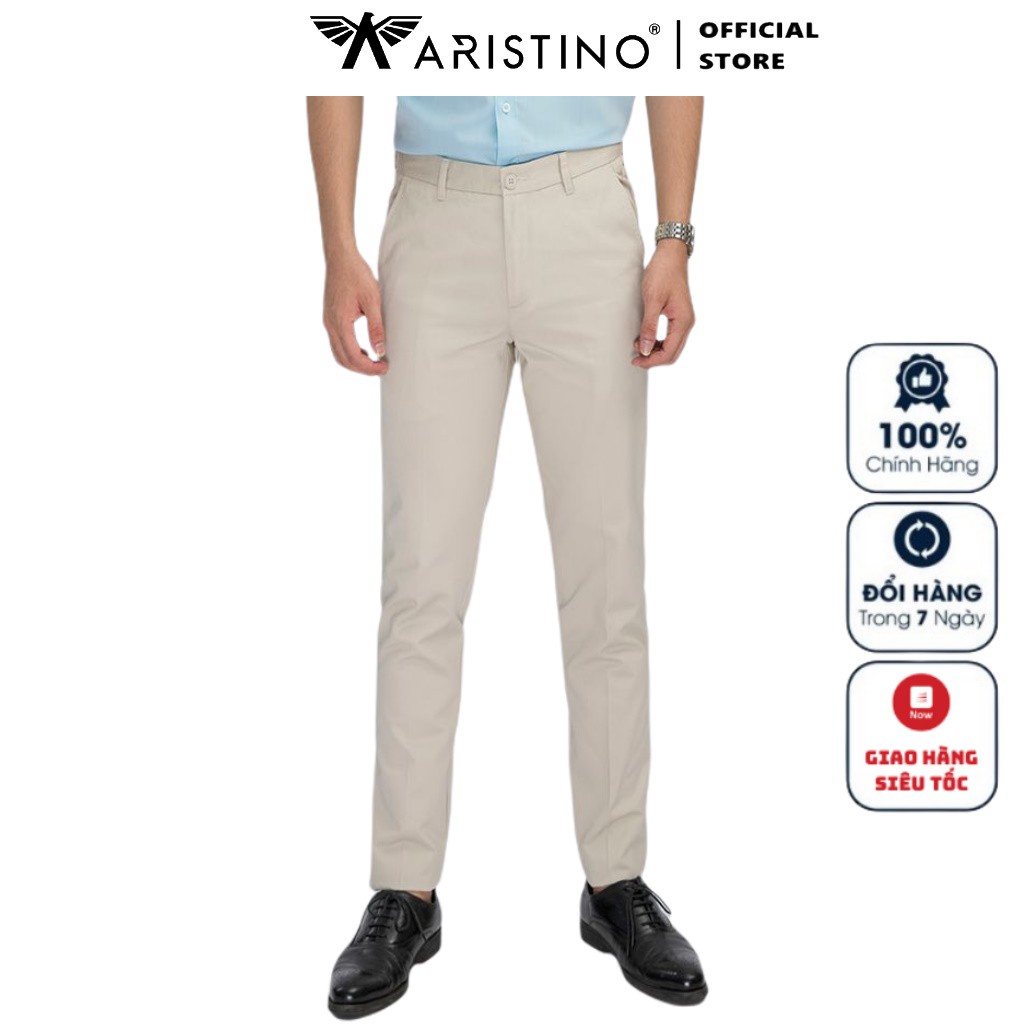 Quần Kaki Aristino AKK01508 kiểu dáng Slim fit màu Be 95