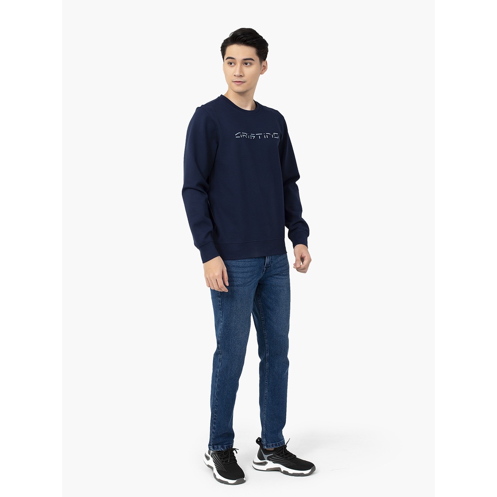 Áo thu đông nam Aristino bo tay bo gấu ASW026W1 màu tím than