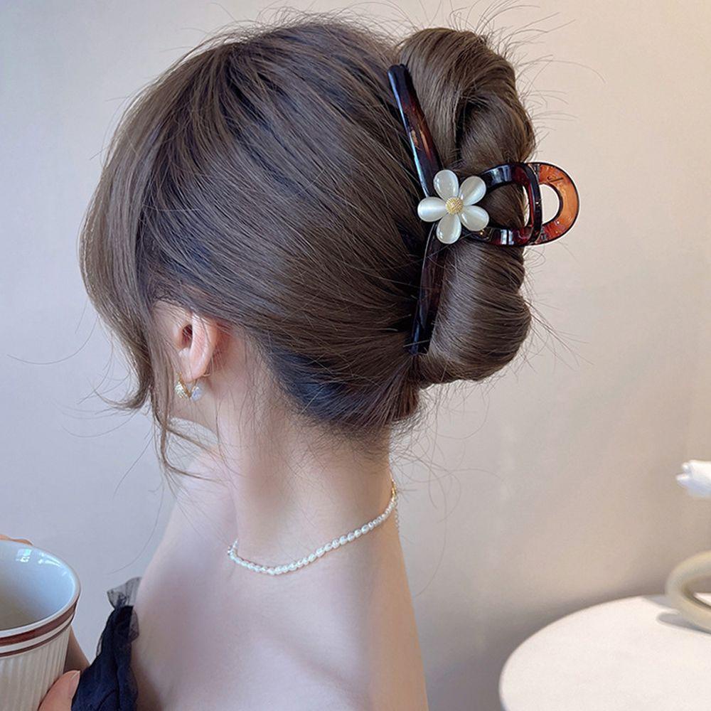 Kẹp Tóc Nhựa Hình Cá Mập Hoa Thanh Lịch Cho Nữ WMES15H