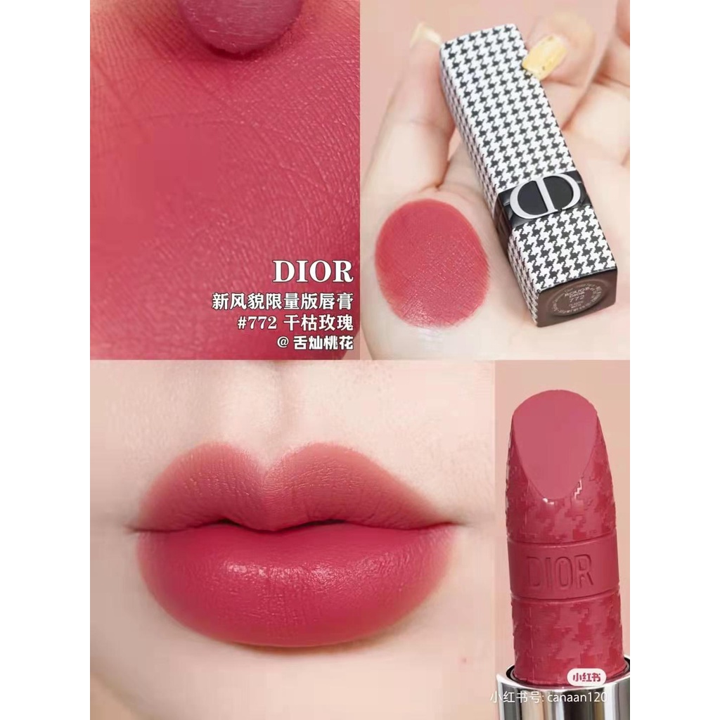 Son Môi DiorLieyan 999-312-720-772 3.5g Chất Nhung Màu Xanh Dương/Vàng