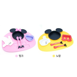 Bộ đồ ăn trẻ em chuột/gấu/vịt LILFANT Disney Baby Mickey/Minnie/Winnie-the-Pooh/Donald Duck Baby Tableware Set, Nhật Bản