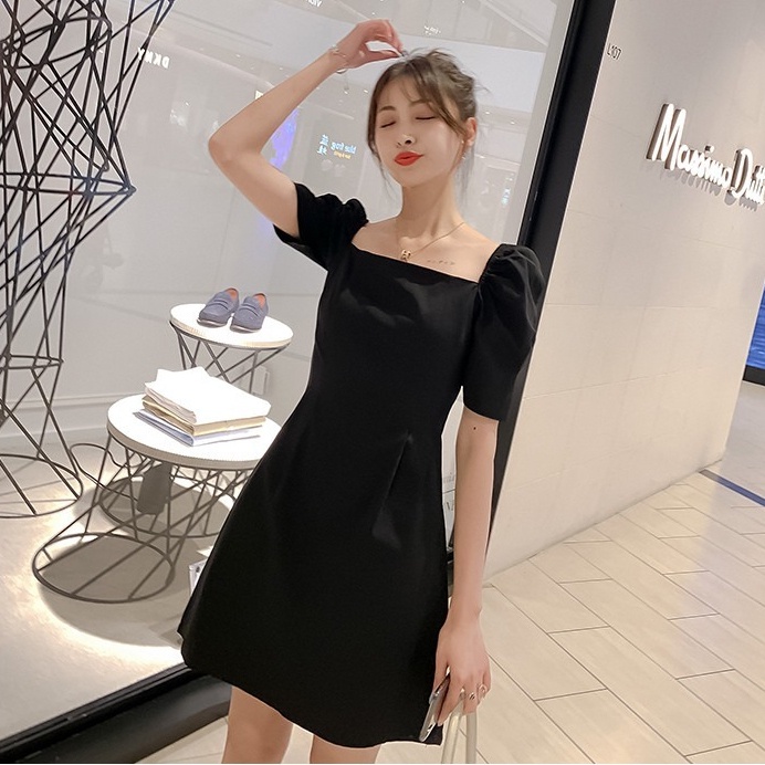 Đầm Mùa Hè Hàn Quốc Tay Phồng Hở Vai Mới Cho Nữ