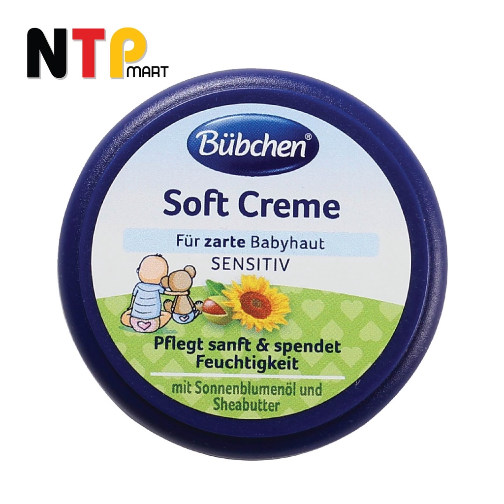 Kem Dưỡng Da Bubchen Soft creme Für zarte Babyhaut Sensitiv hương Hoa Cúc cho Trẻ Em hộp 20ml nhập khẩu Đức