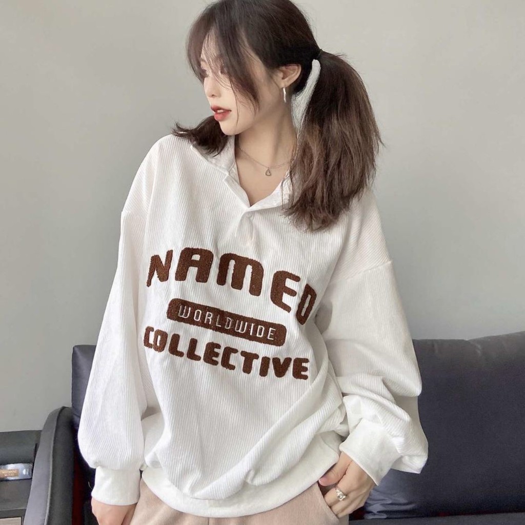 Áo Sweater thêu chữ nổi, Áo hoodie form rộng unisex - BIGSIZE từ 50KG đến 95KG - LAGI BIGSIZE | BigBuy360 - bigbuy360.vn
