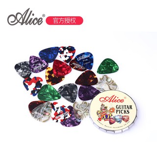 (HỘP 20-24C)Pick Guitar Nhiều Màu Khảm xà cừ cao cấp Alice