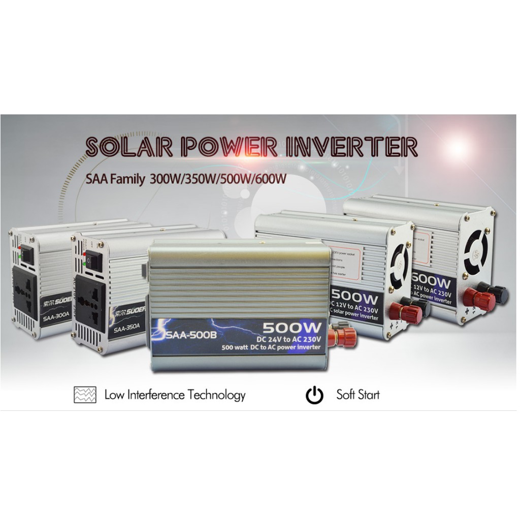 Bộ kich điện inverter 12v lên 220v 500W - SUOER SAA 500A