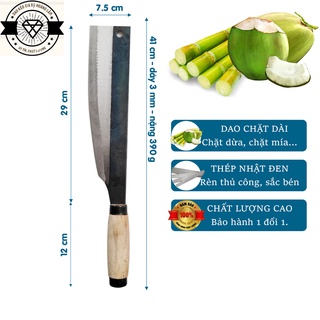 Dao chặt dừa chặt cây mía được làm bằng nhíp xe -HL19