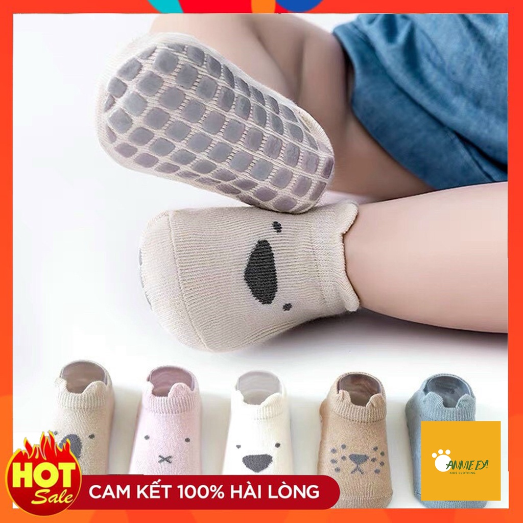 [Video/Sẵn Hàng] Tất Trẻ Em Hình Thú Thấp Cổ 100% Cotton Chống Trơn Trượt Bé Trai Bé Gái Nemo Baby A