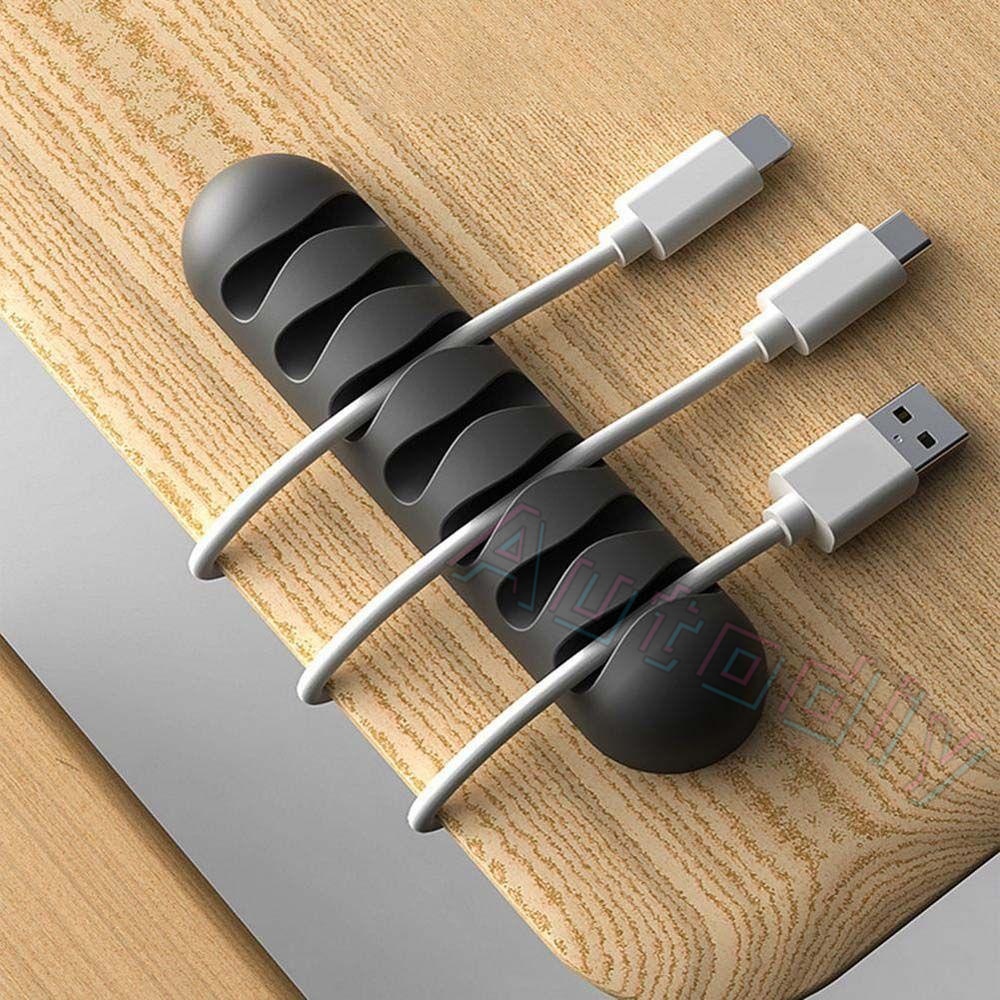 1 Kẹp Giữ Dây Cáp Bằng Silicon Giúp Cố Định Dây Cáp USB Tiện Dụng