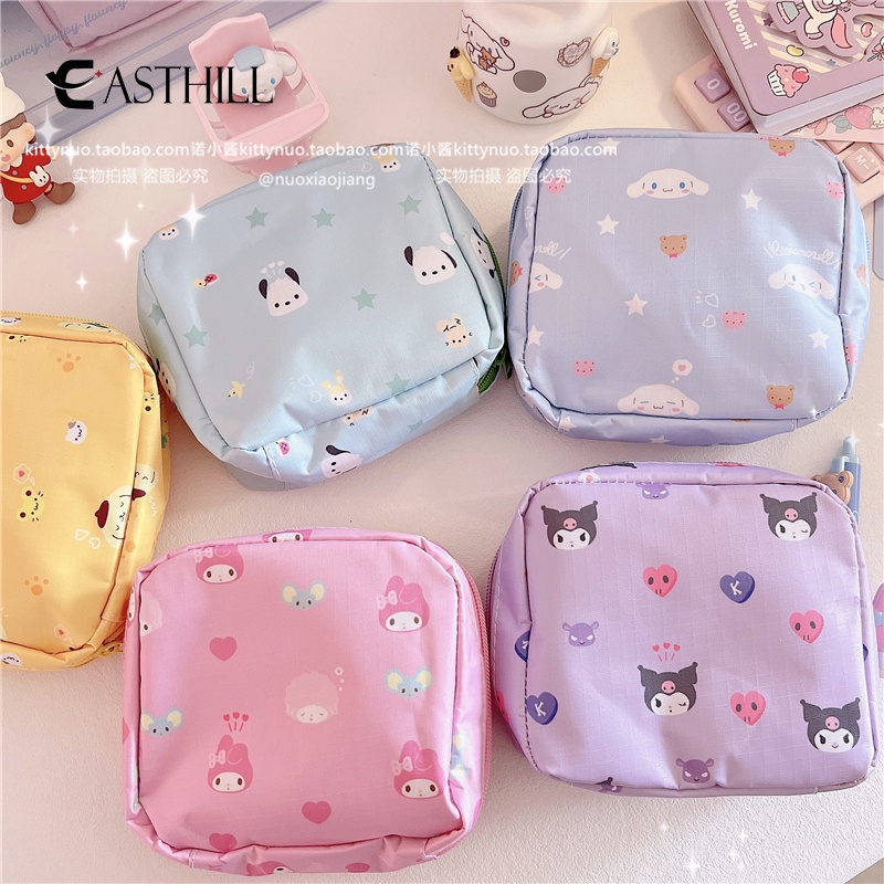 SANRIO Ví Đựng Tiền Xu/Thẻ Họa Tiết Hoạt Hình Kuromi My Melody Dễ Thương