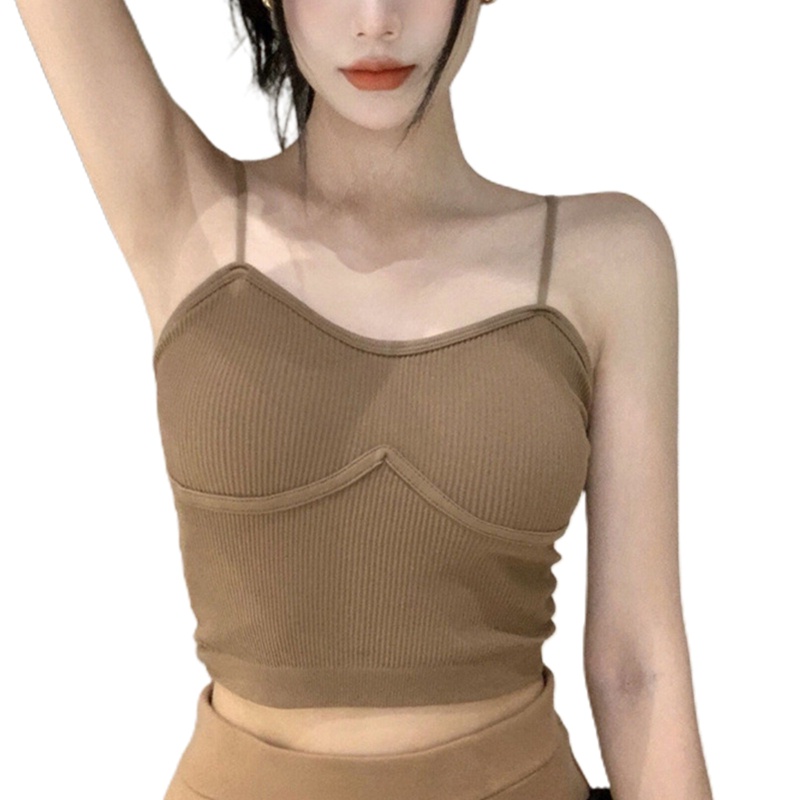 Áo Croptop Hai Dây Màu Sắc Đơn Giản Thời Trang Mùa Hè Cho Nữ