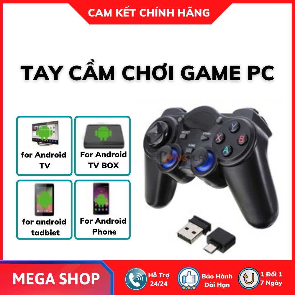 Tay cầm chơi game PC Laptop, PS3, Điện Thoại, TV Android Box - Tay cầm không dây 850 USB Wifi 2.4G - Full skill Fo4, Pes