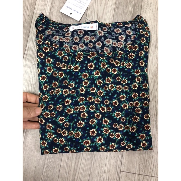 Bộ lanh trung niên áo cộc tay cổ tròn quần ống rộng⚡️Bộ đồ tone mặc nhà chất lanh nhung VT