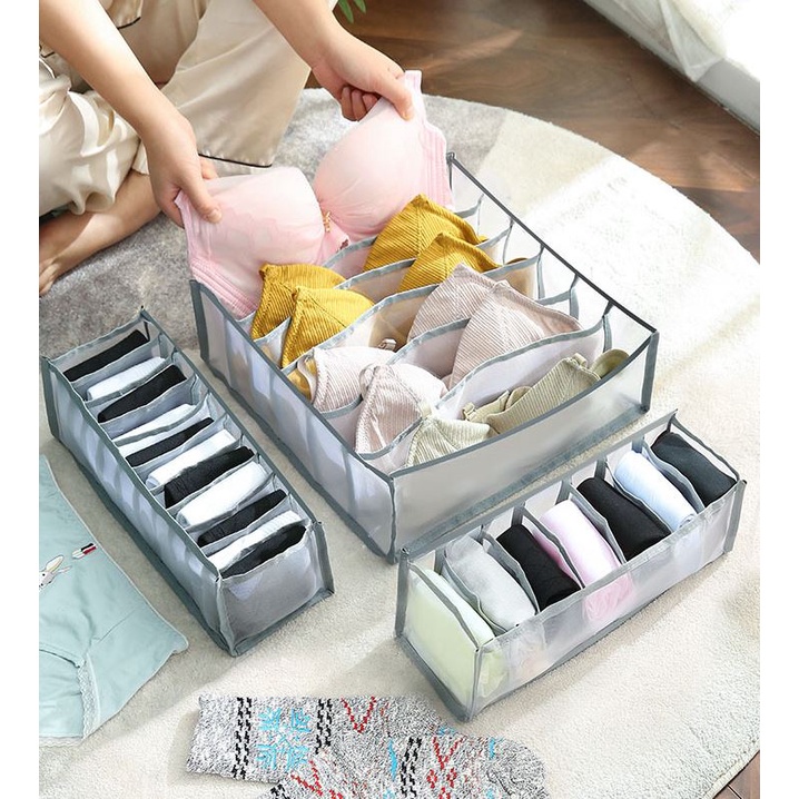 Túi vải, hộp đựng đồ lót chia ngăn tiện lợi