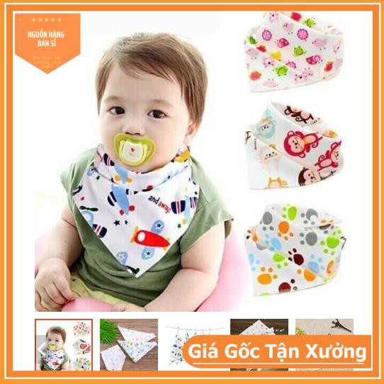 [FREE SHIP - ĐƠN TỪ 50K] Yếm Tam Giác Cotton 2 Lớp Dày Dặn Cao Cấp Có Cúc Bấm An Toàn với Trẻ